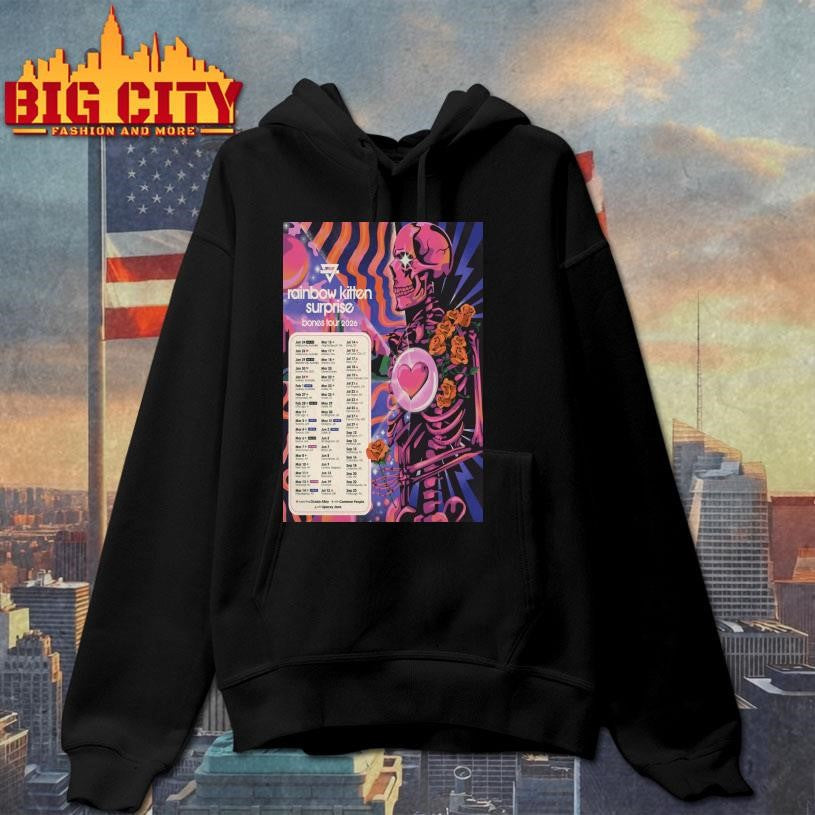 Rainbow Kitten Surprise Tour Bones 2026 Poster Shirt