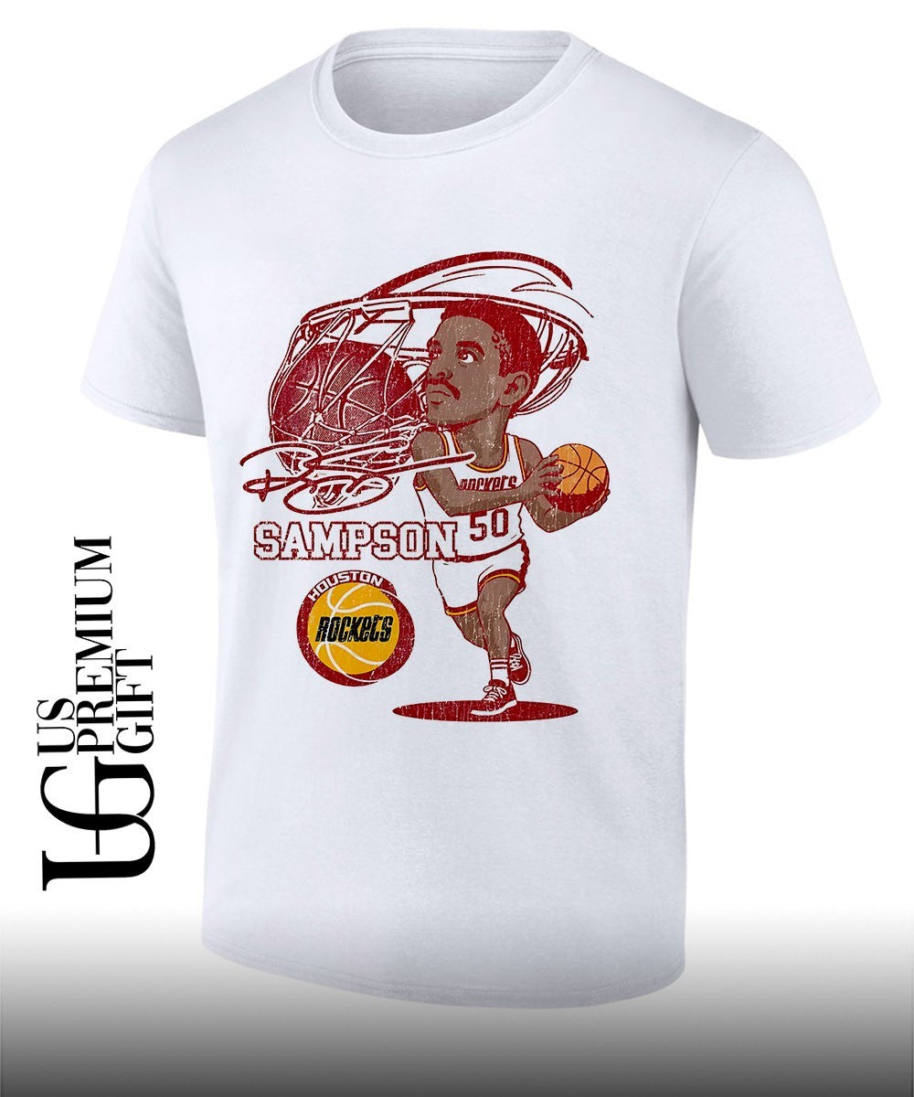 Ralph Sampson player Houston Rockets NBA caricature shirt