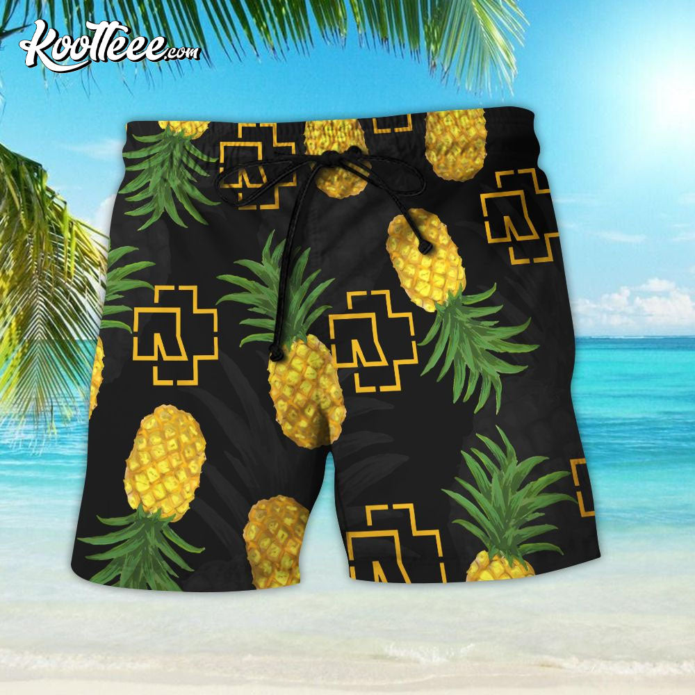 Rammstein Pineapple Hawaiian Shirt And Shorts