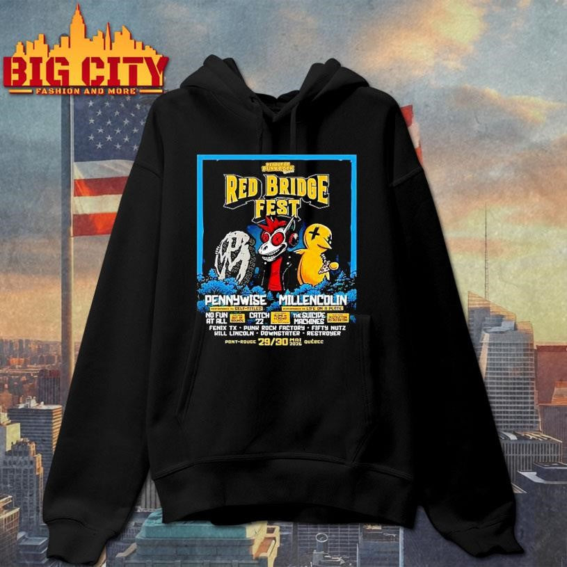 Red Bridge Fest 5 29-5 30 2026 Pennywise Millencolin Qubec Canada Shirt