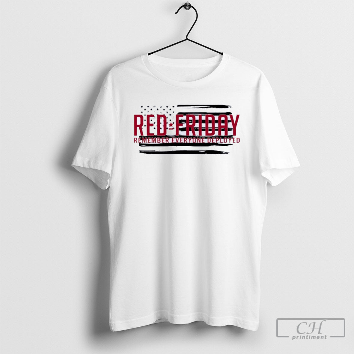 Red Friday Remember Everyone Deployed Usa Flag