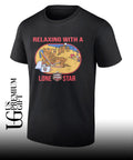 Relaxing with a Lone Star Beer shirt