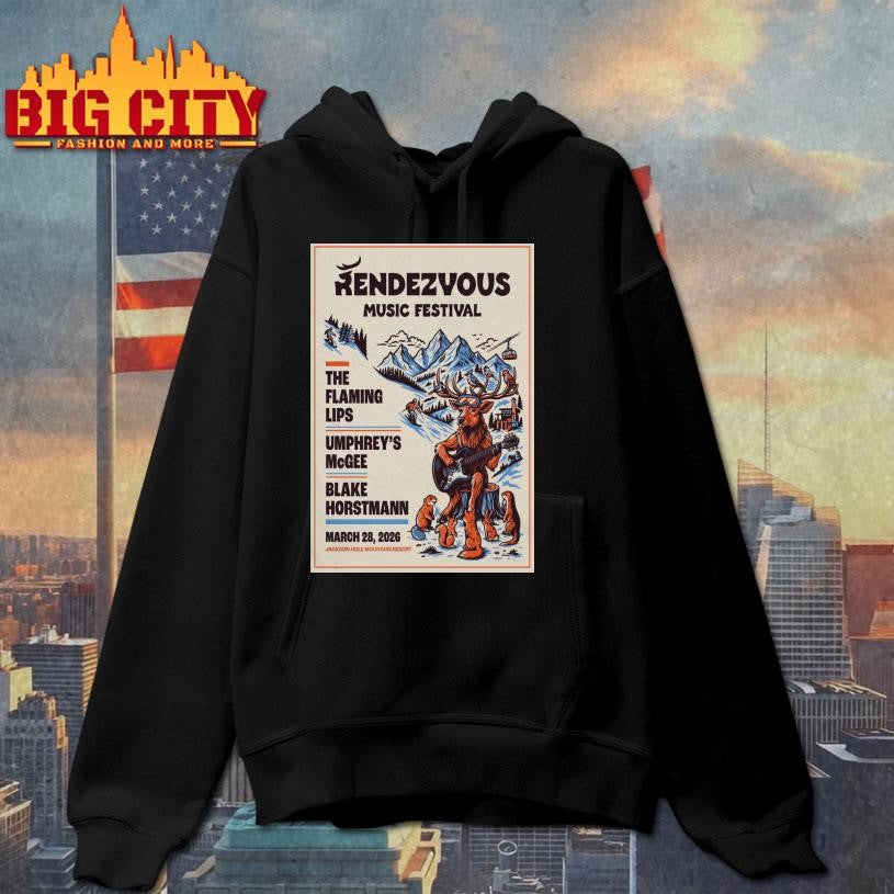 Rendezvous Music Festival 3.28.2026 Teton Village WY Poster Shirt