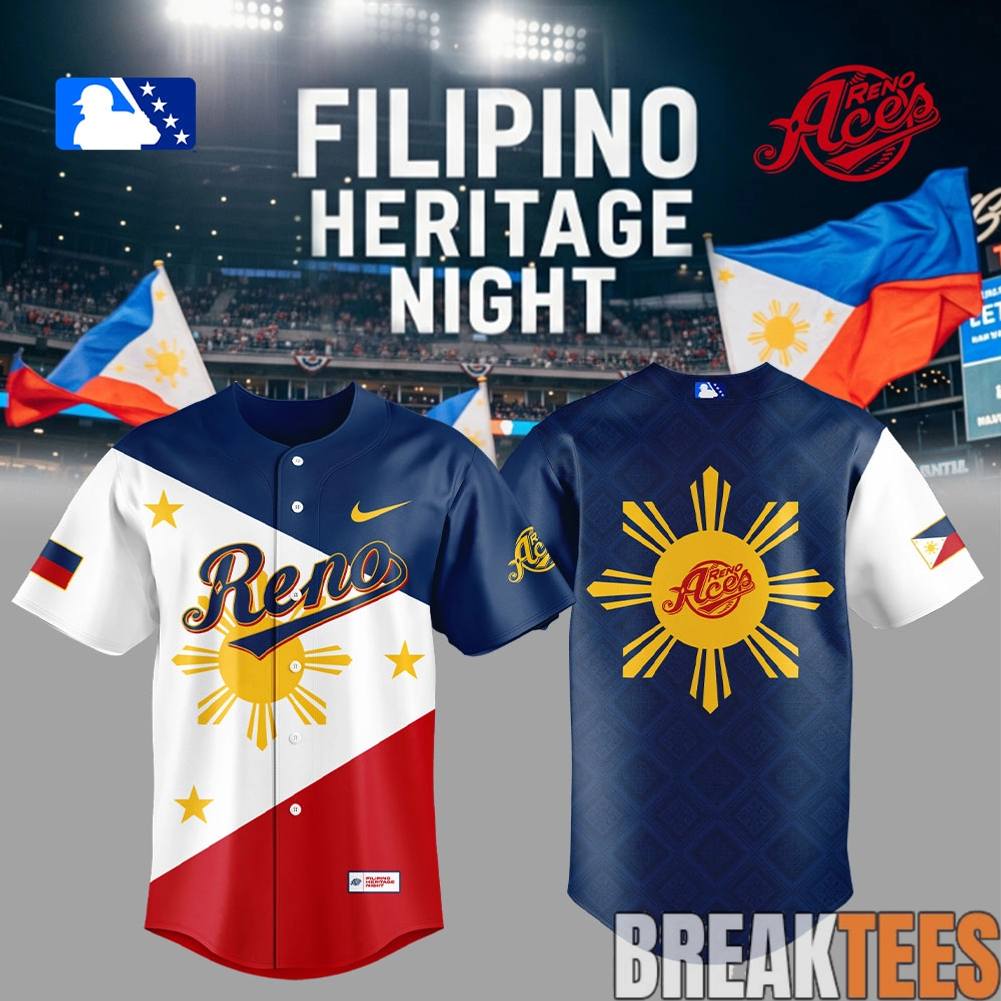 Reno Aces Celebrating Filipino Heritage Night Special Baseball Jersey