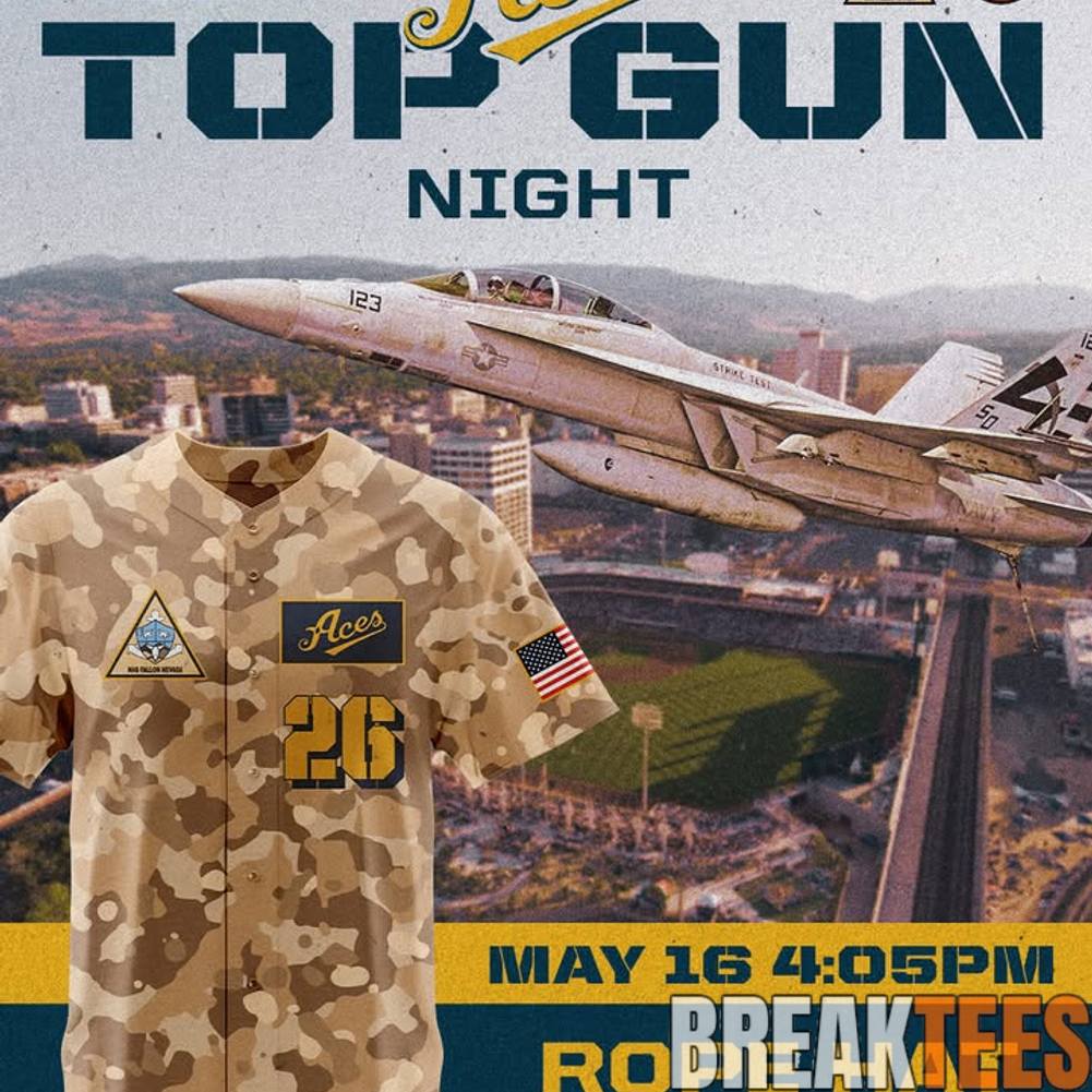 Reno Aces Top Gun Night 2026 Custom Baseball Jersey