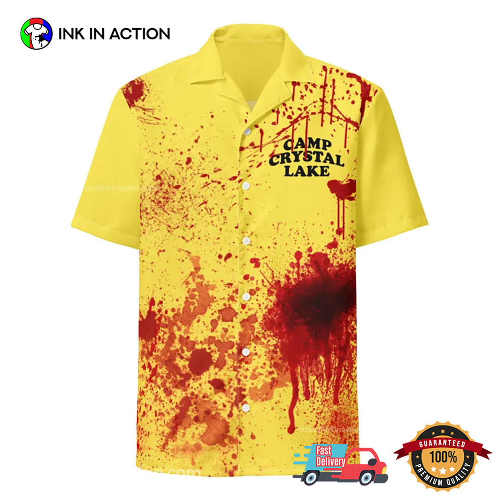 Retro Camp Crystal Lake Friday The 13th Hawaiian Shirt
