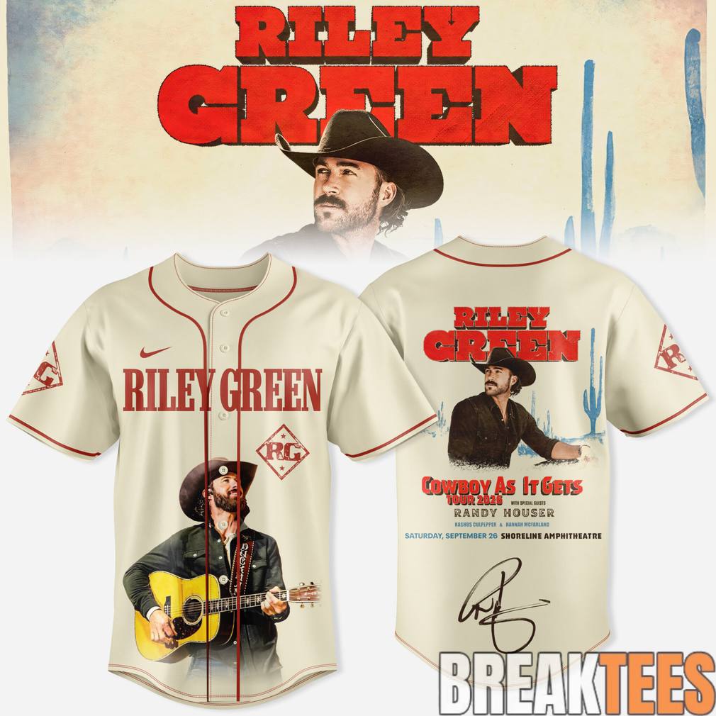 Riley Green Cowboy As It Gets Tour 2026 Special Baseball Jersey