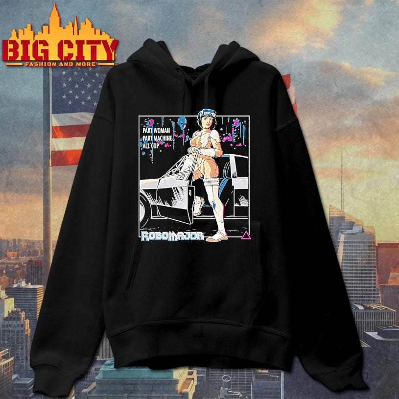 Robomajor Part Woman Part Machine All Cop Motoko Kusanagi Cyborg Cartoon Shirt