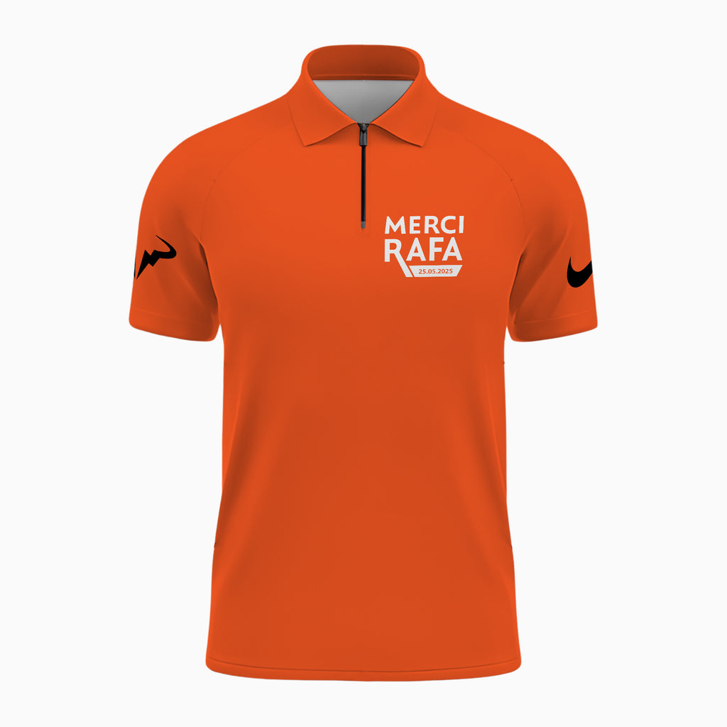 Roland Garros Merci Rafa 25 5 2025 Zip Polo Shirt