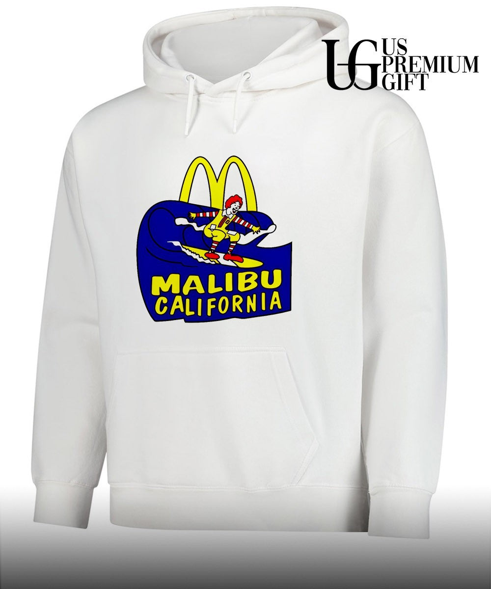 Ronald McDonald surfing McDonald_s Malibu California shirt