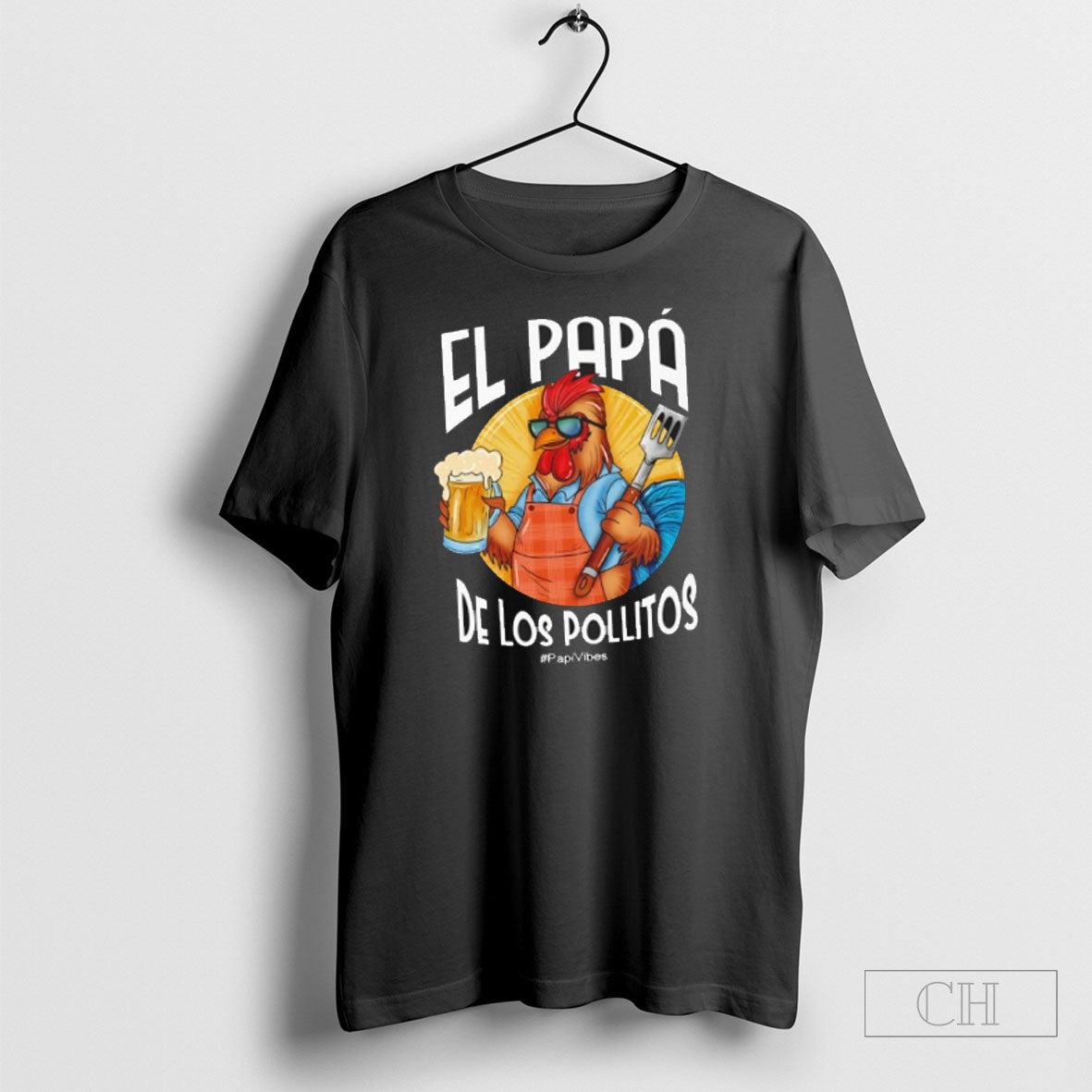 Rooster El Papa De Los Pollitos Shirt Tee