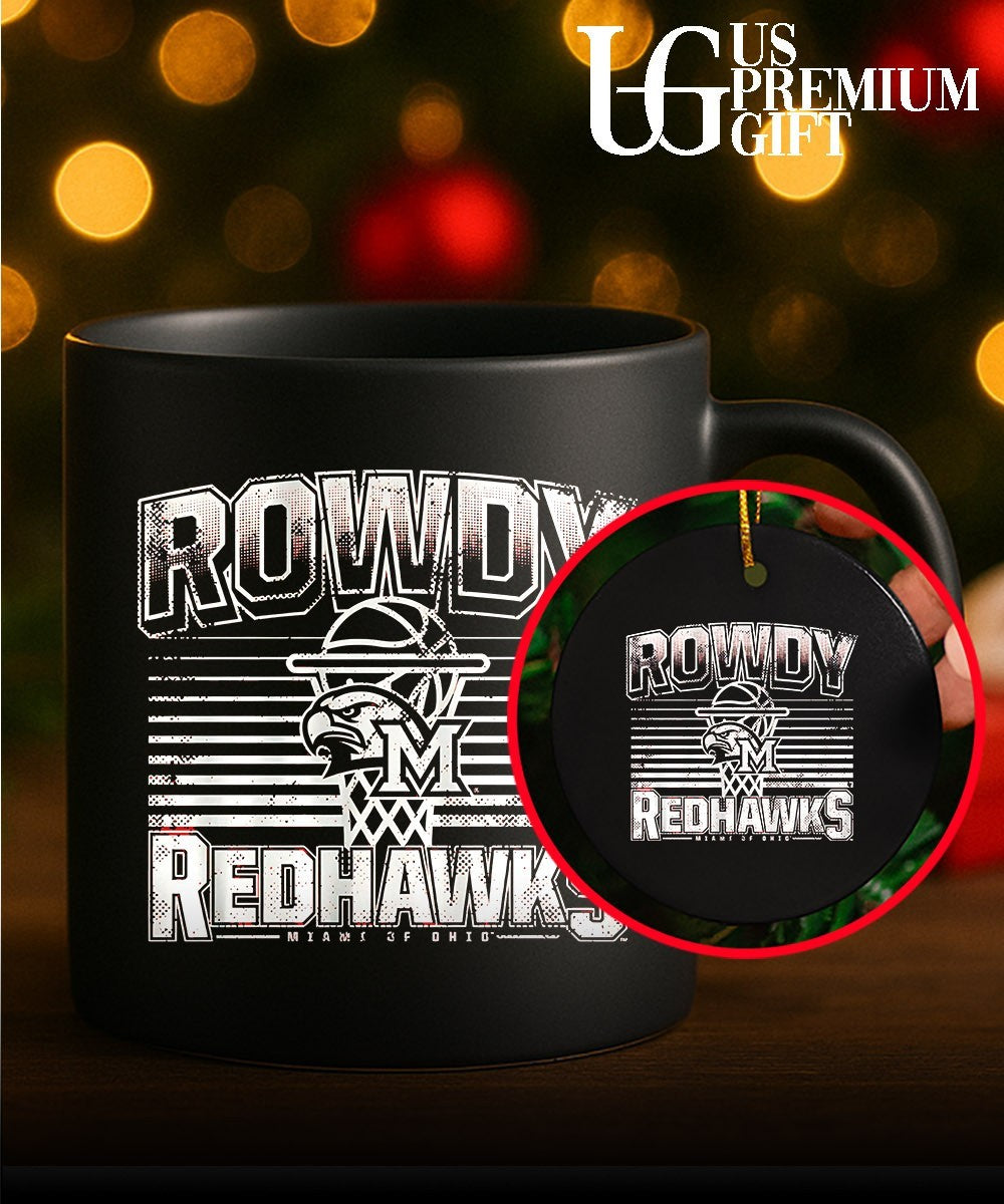 Rowdy RedHawks Miami of Ohio Miami RedHawks Basketball logo shirt