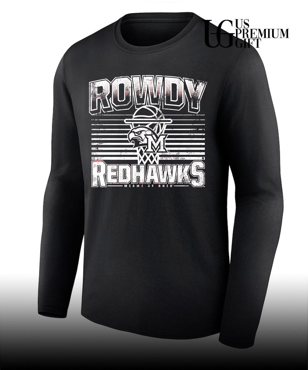 Rowdy RedHawks Miami of Ohio Miami RedHawks Basketball logo shirt