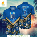 Kansas City Royals Hawaiian Shirt Royal Blue Floral Baseball Apparel