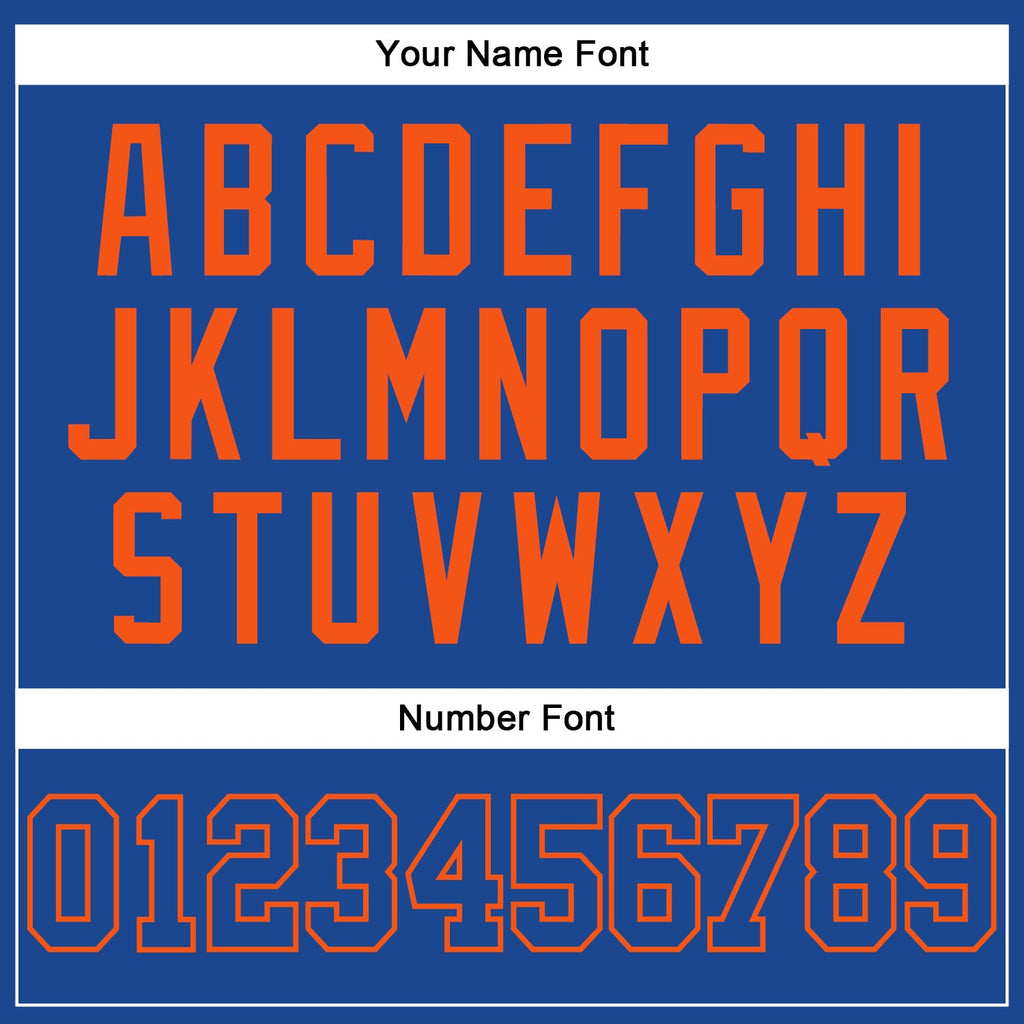 Custom Royal Royal-Orange Authentic Baseball Jersey