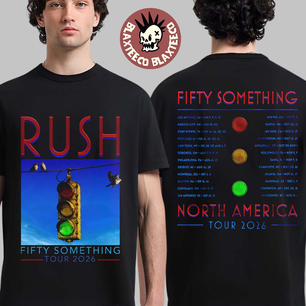Rush Fifty Something Tour 2026 Merch Stoplight T-Shirt