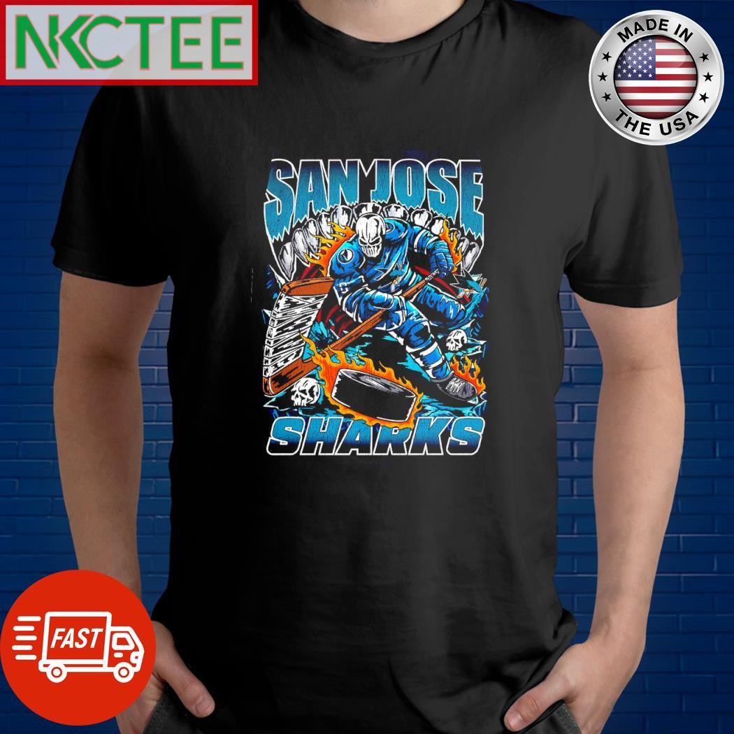 SAN JOSE Sharks hockey skeleton shirt