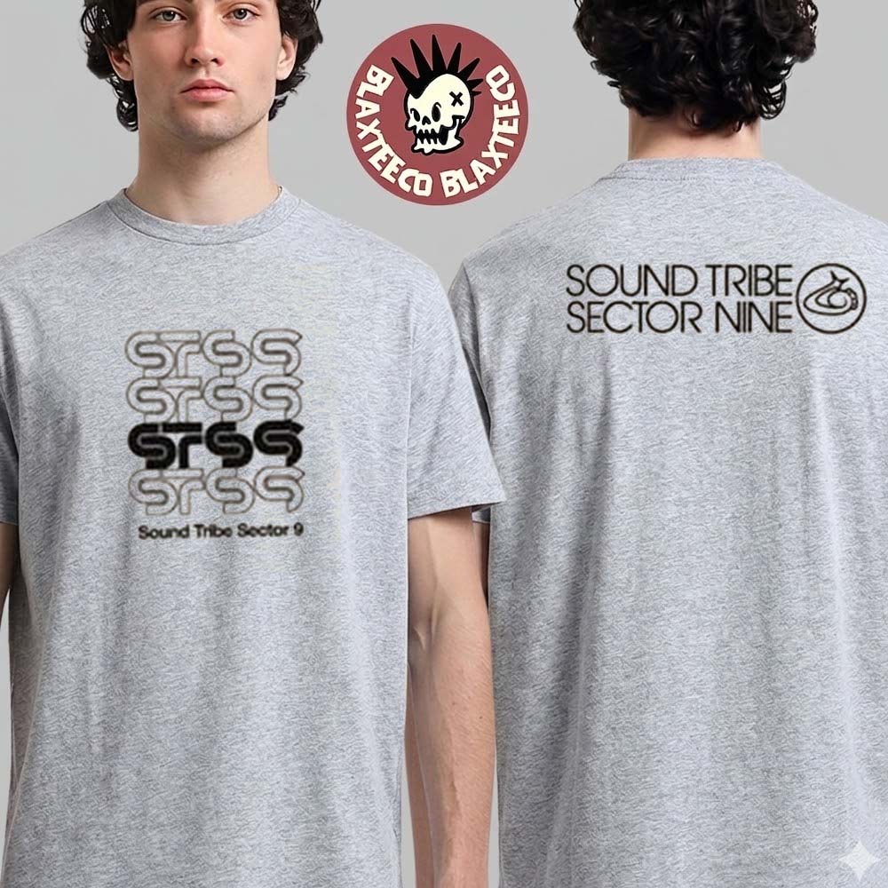 STS9 Sound Tribe Sector Nine Human Dream Tour 2026 New Orleans And Austin Merch Logo Grey T-Shirt