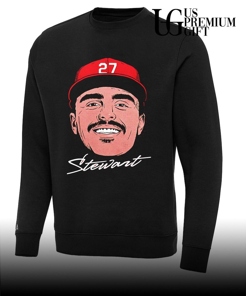 Sal Stewart beard Cincinnati Reds baseball big head signature shirt