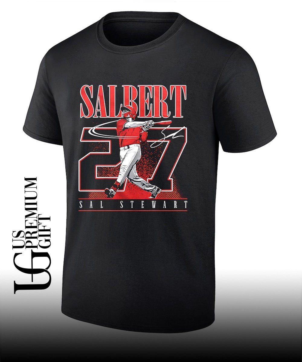 Salbert Sal Stewart 27 Cincinnati Reds baseball signature shirt