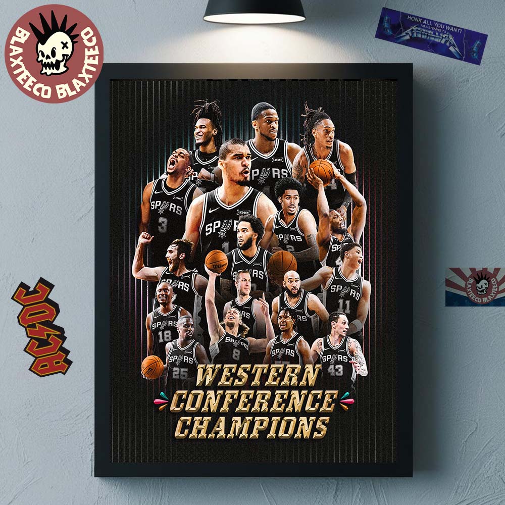 San Antonio Spurs 2026 NBA Final Bound Western Conference Champions Home Decor Poster Canvas