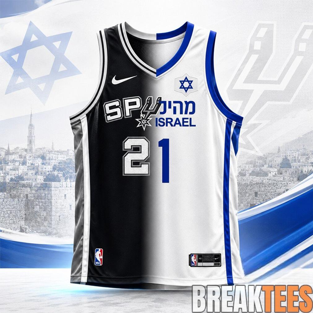 San Antonio Spurs Israel Heritage 2026 NBA Finals Basketball Jersey