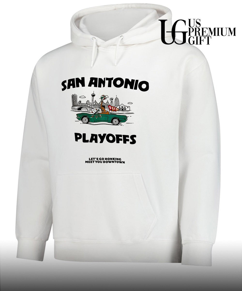San Antonio Spurs NBA Playoffs 2026 Let’s Go Honking Meet You Downtown shirt