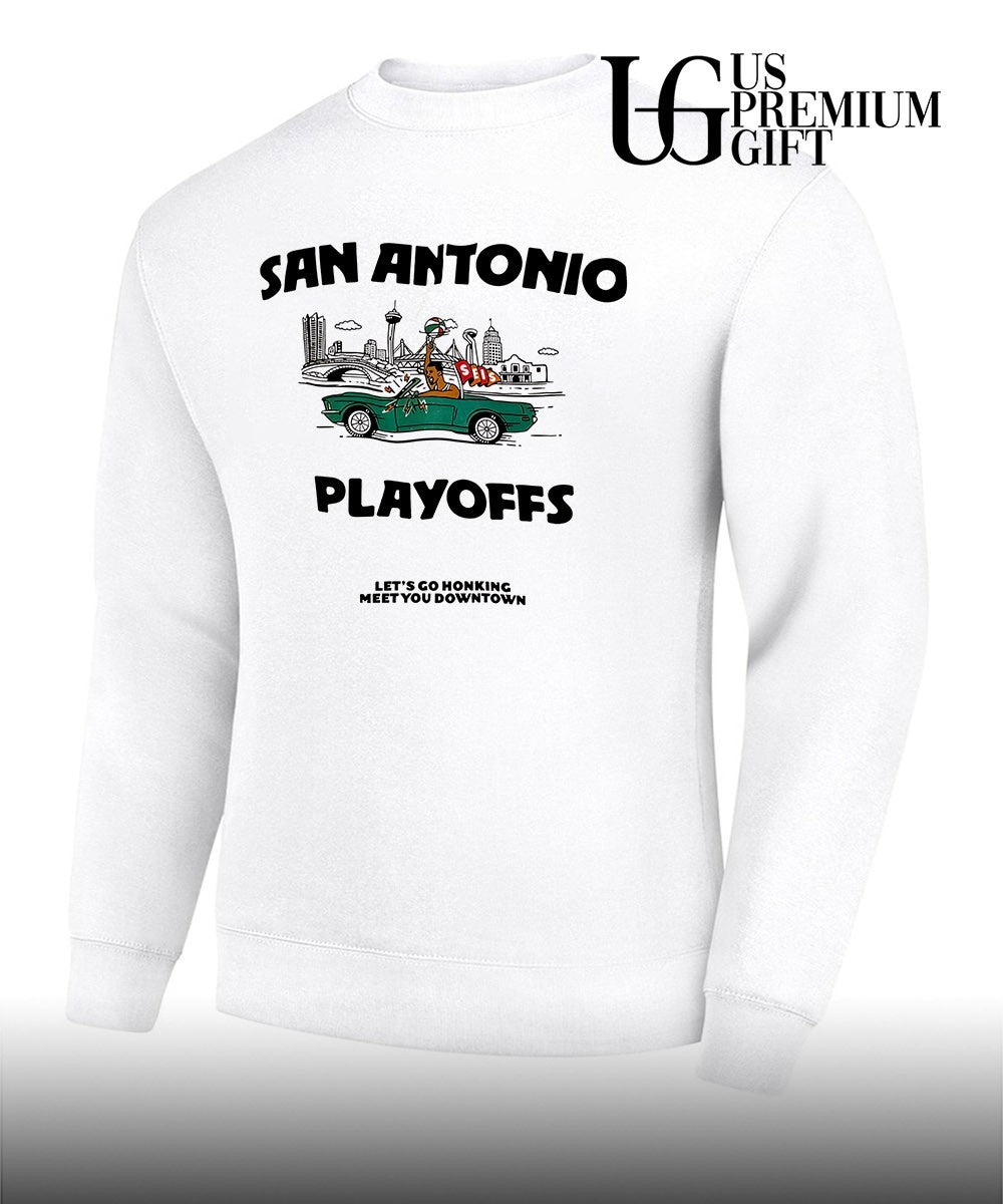 San Antonio Spurs NBA Playoffs 2026 Let’s Go Honking Meet You Downtown shirt