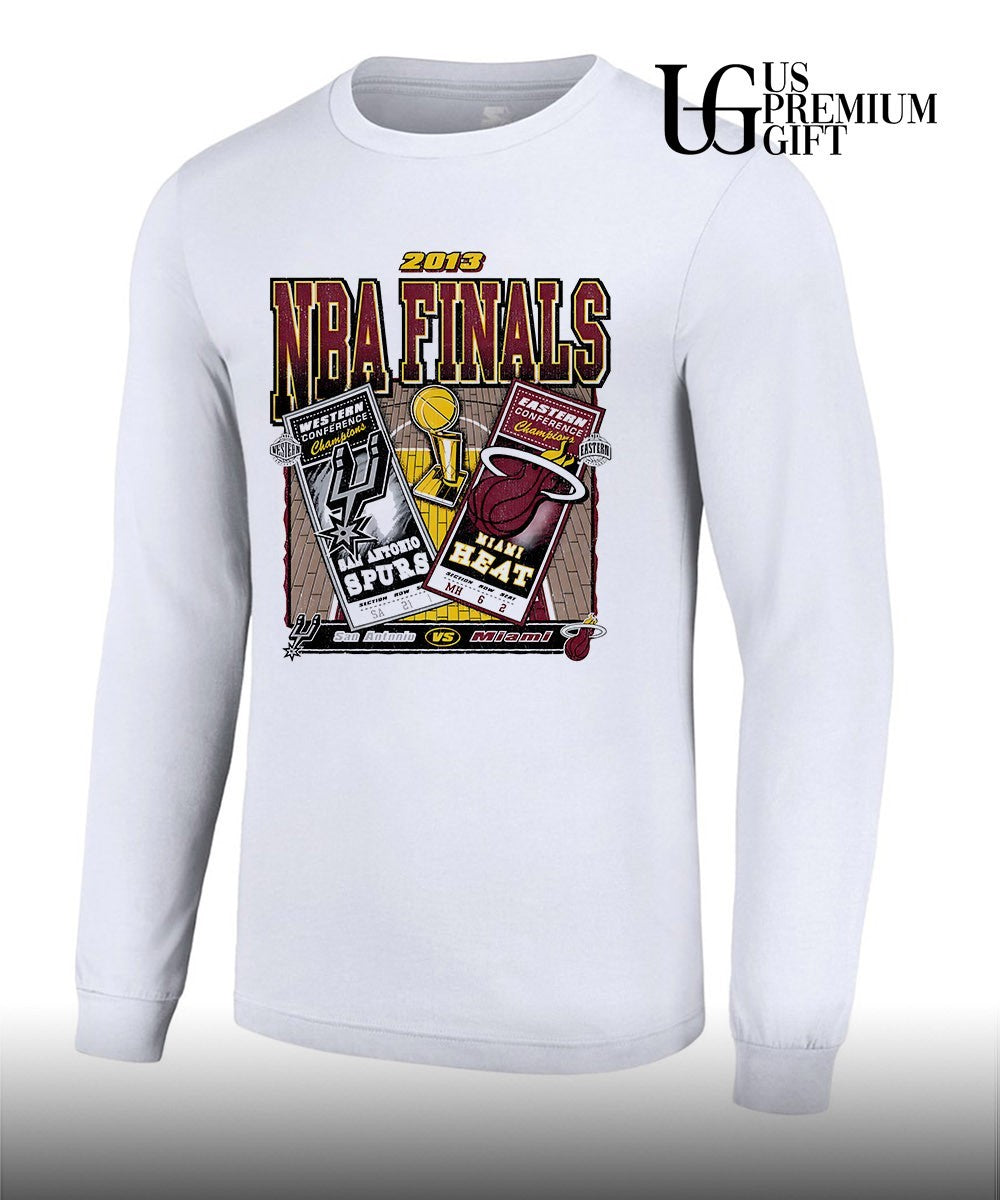 San Antonio Spurs vs Miami Heat NBA Finals dueling 2013 vintage shirt