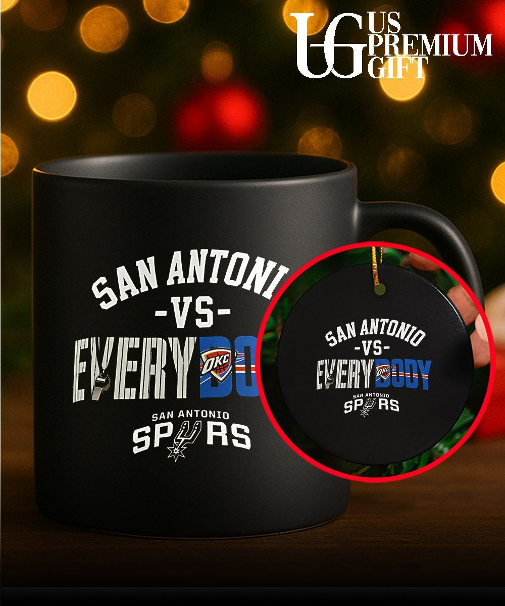 San Antonio vs Everybody Oklahoma City Thunder NBA shirt