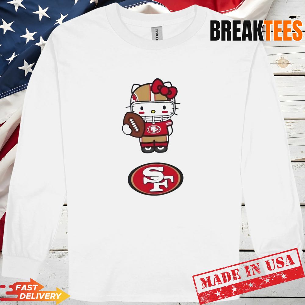 San Francisco 49ers Football x Hello Kitty Anime T-Shirt