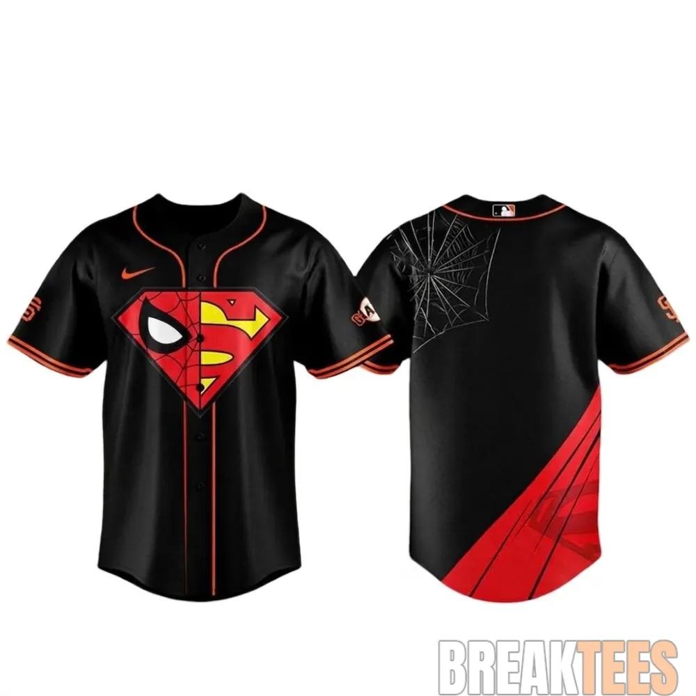 San Francisco Giants Spiderman Superman Mashup 2026 Baseball Jersey