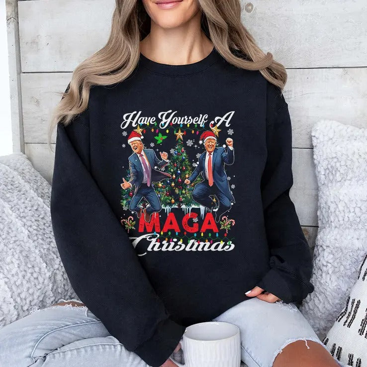 Santa Trump Have Yourself A Maga Christmas Shirt