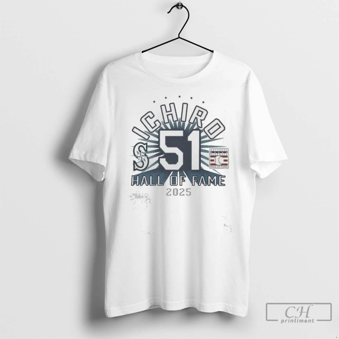 Seattle Mariners Ichiro 2025 Hall Of Fame T Shirts