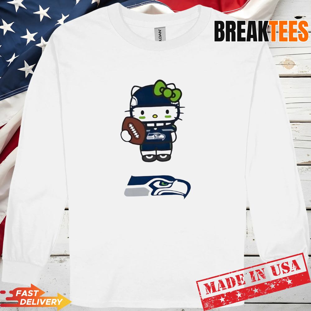 Seattle Seahawks Football x Hello Kitty Anime T-Shirt