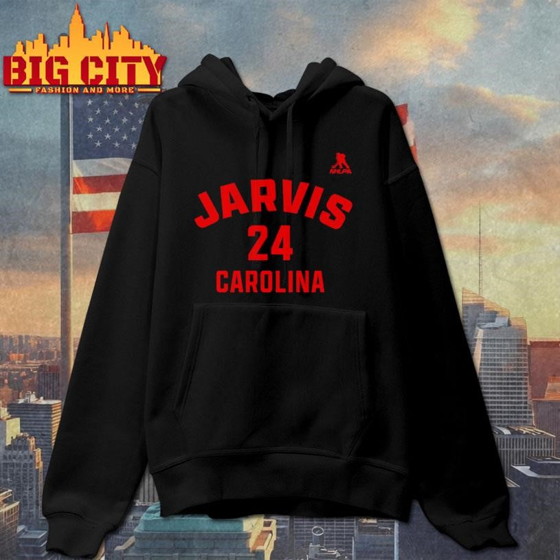 Seth Jarvis #24 Carolina Name &amp; Number Shirt
