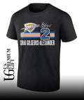 Shai Gilgeous-Alexander Oklahoma City Thunder NBA signature name and number retro shirt