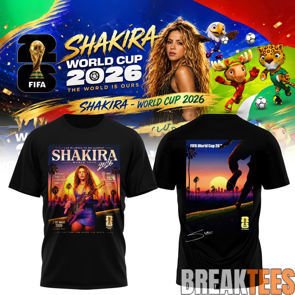 Shakira World Cup 2026 Sunset Tour Soccer Festival Graphic Tee