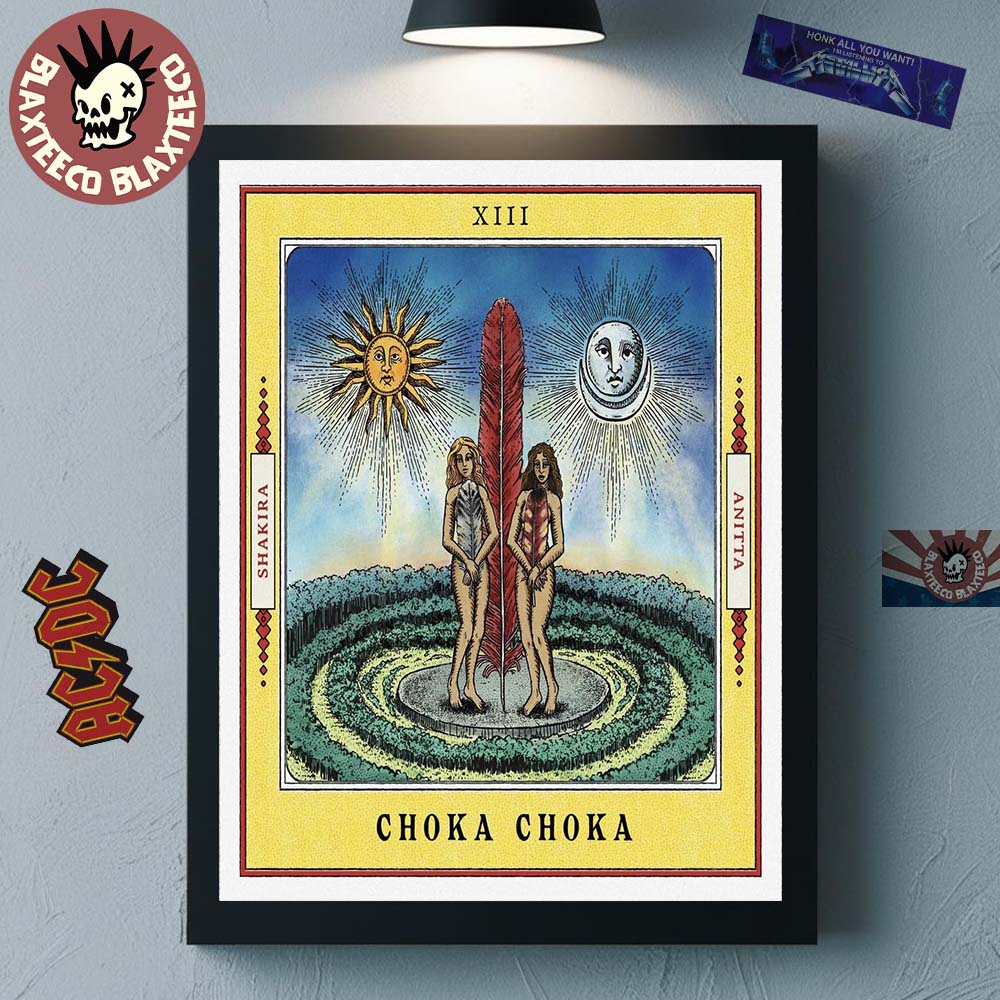 Shakira X Anitta Choka Choka Collab Tarot Card Style Art Home Decor Poster Canvas