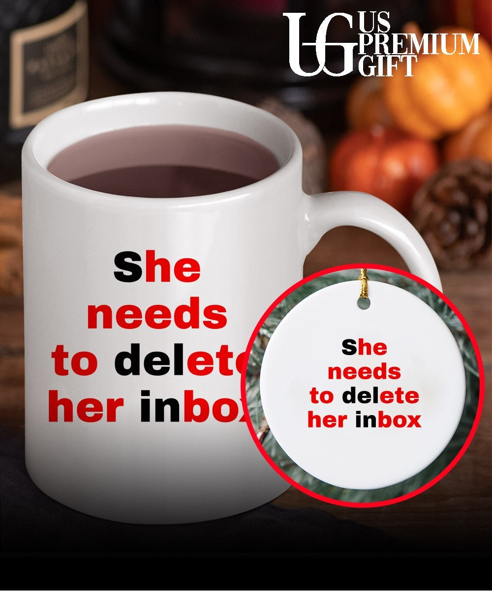 She needs to delete her inbox he needs to ete her box T-shirt