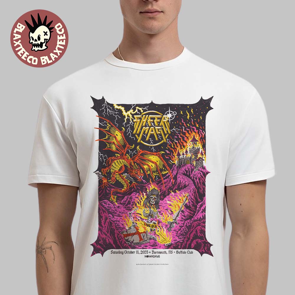 Sheer Mag Nowadays Fest 2025 Poster In Dartmouth Canada At Buffalo Club On October 11 2025 Unisex T-Shirt