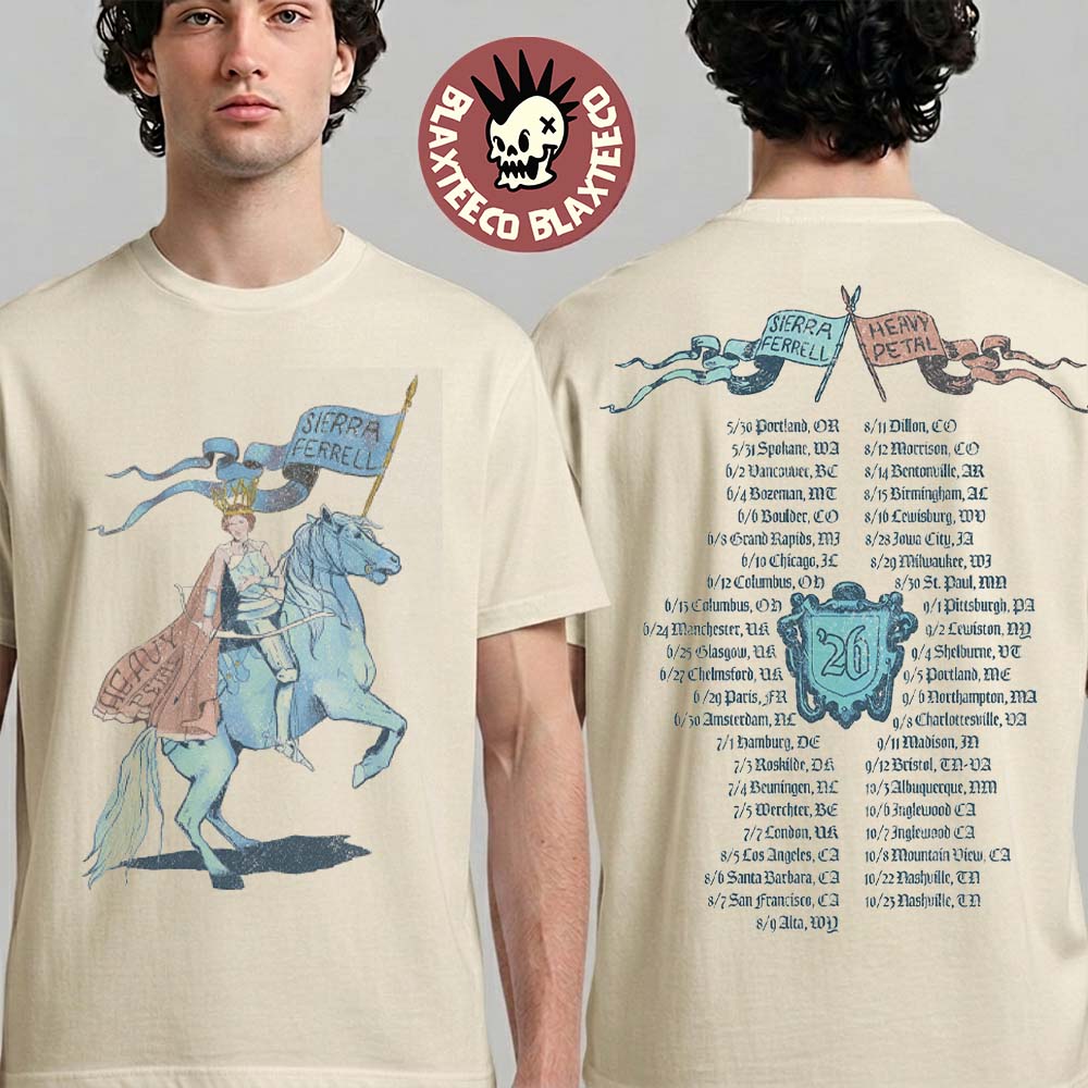 Sierra Ferrell Heavy Petal Tour 2026 Merch Knight Tour T-Shirt