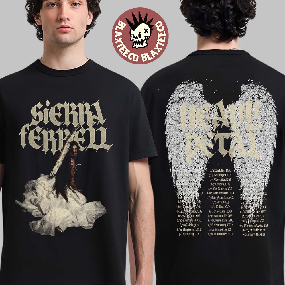 Sierra Ferrell Heavy Petal Tour 2026 Merch Photo With Wings Two Sided T-Shirt