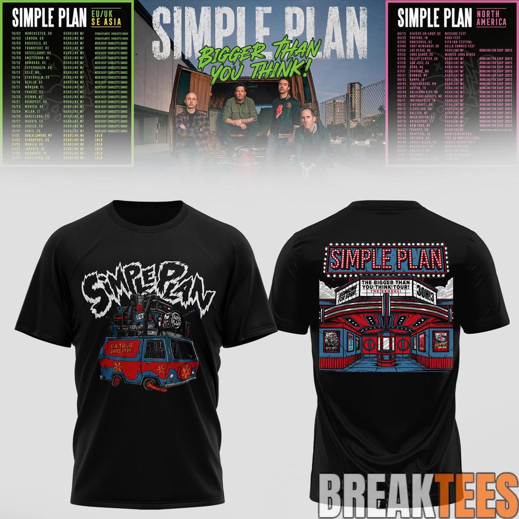 Simple Plan Bigger Than You Think Tour Limited Edition 3D Shirt