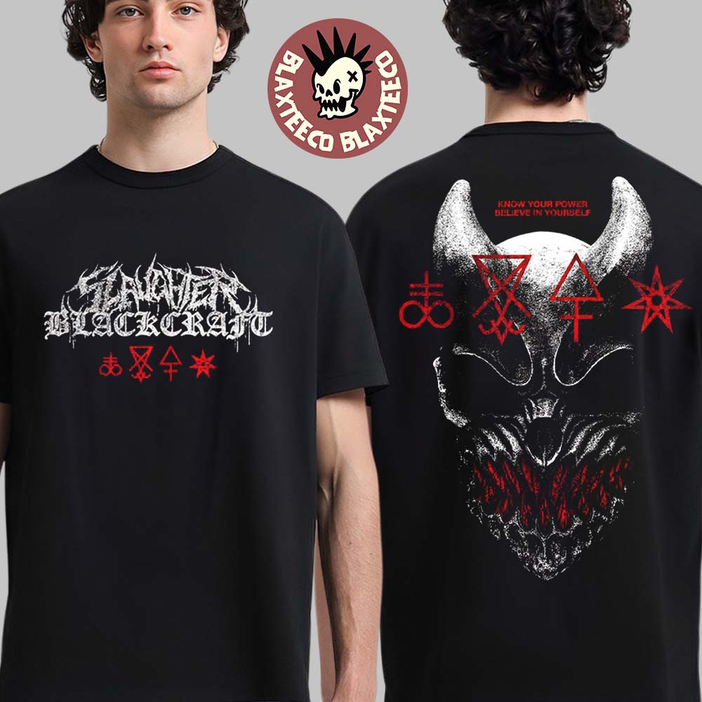 Slaughter To Prevail X Blackcraft Cult Los Angeles 2026 Pop Up Shop Merch Logo Mask T-Shirt