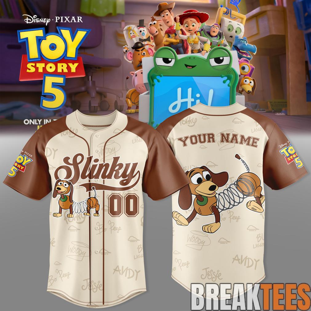 Slinky Dog Custom Baseball Jersey – Toy Story 5 Edition