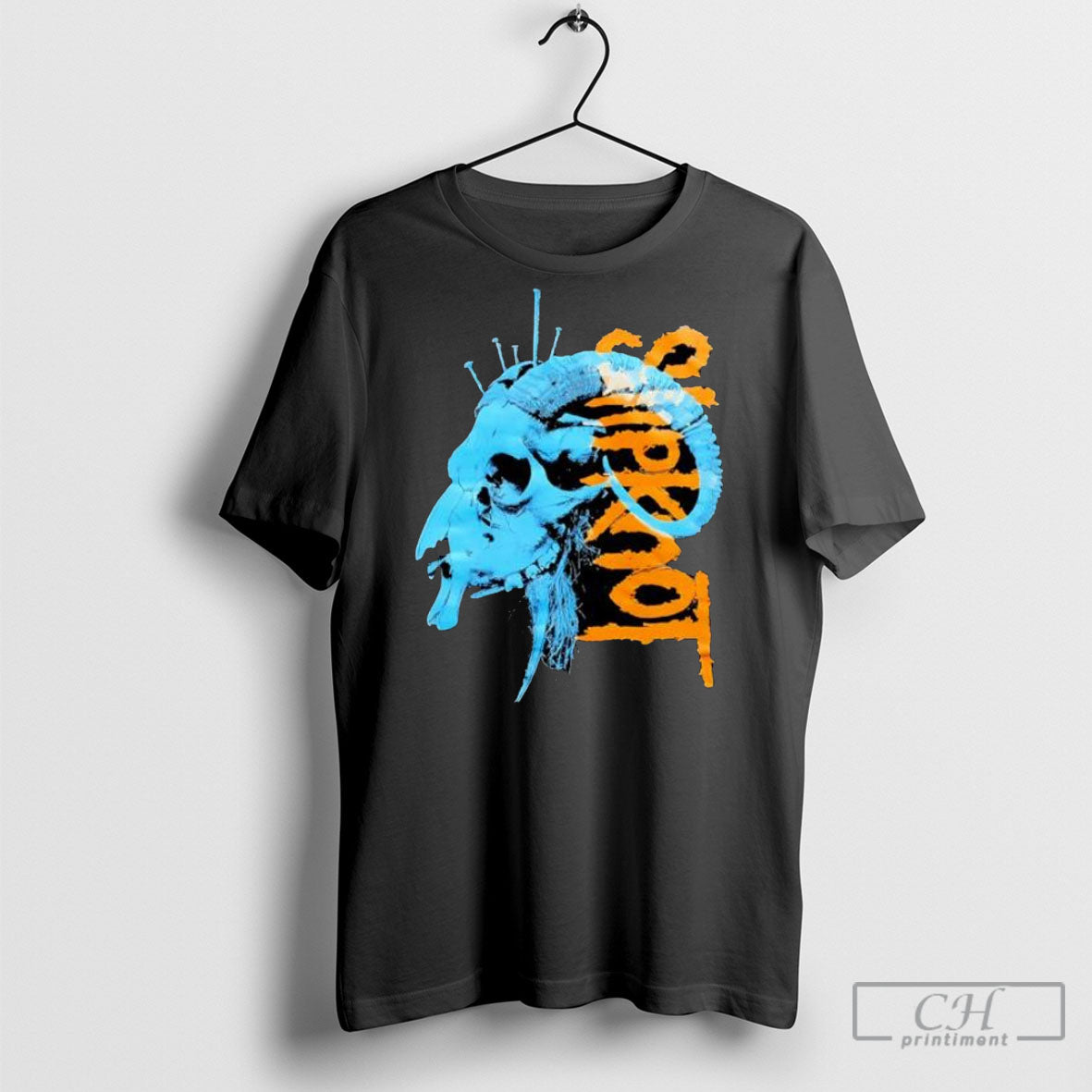 Slipknot Ram Skull Nails Shirt Tee