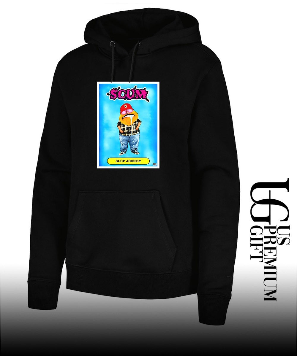 Slop Jockey Scum Gritty parody mascot trading card art shirt