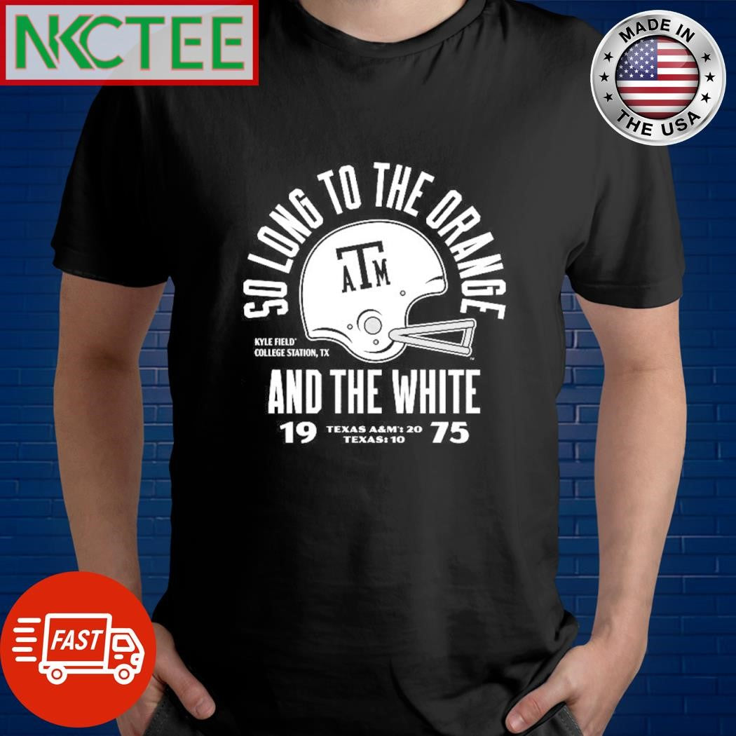 So Long To The Orange Texas A&amp;M Aggie War Hymn 1975 Lonestar Kyle Field College Station TX helmet shirt