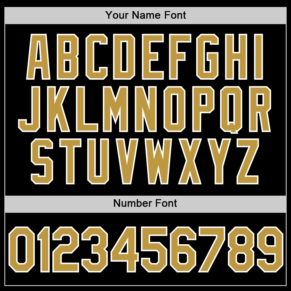 Custom Black Old Gold-White Two-Button Unisex Softball Jersey